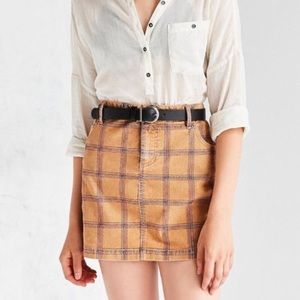 BDG Plaid corduroy skirt